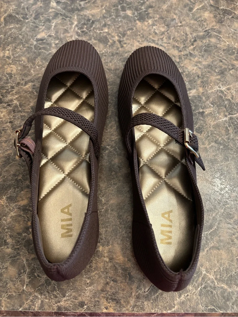 MIA Women's Brown Mary Jane Brita Ballet Flats. 9